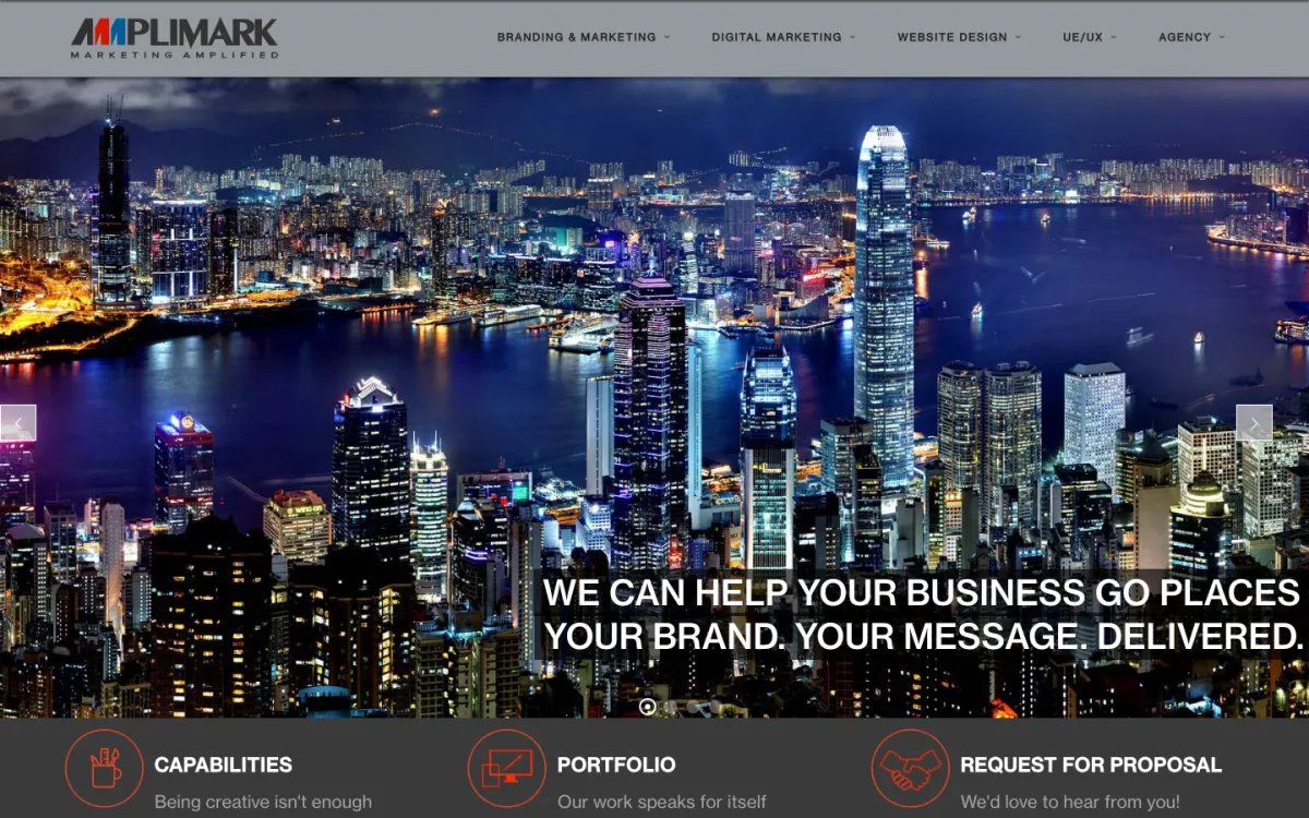 Amplimark homepage, captured September 28, 2026